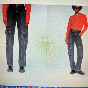 Frame High Rise Utility Straight Leg Jean in Ashtray